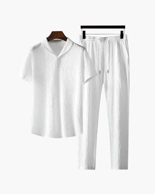 ENSEMBLE POLO ET PANTALON EN COTON CARMONT