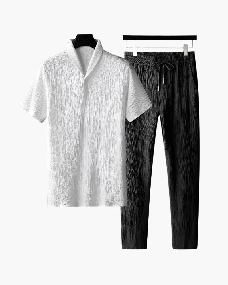 ENSEMBLE POLO ET PANTALON EN COTON CARMONT