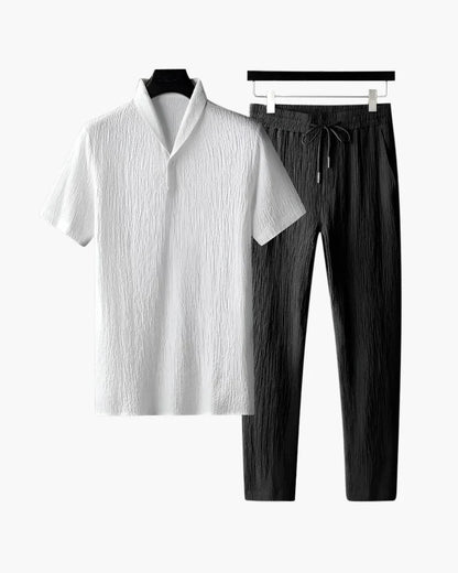 ENSEMBLE POLO ET PANTALON EN COTON CARMONT