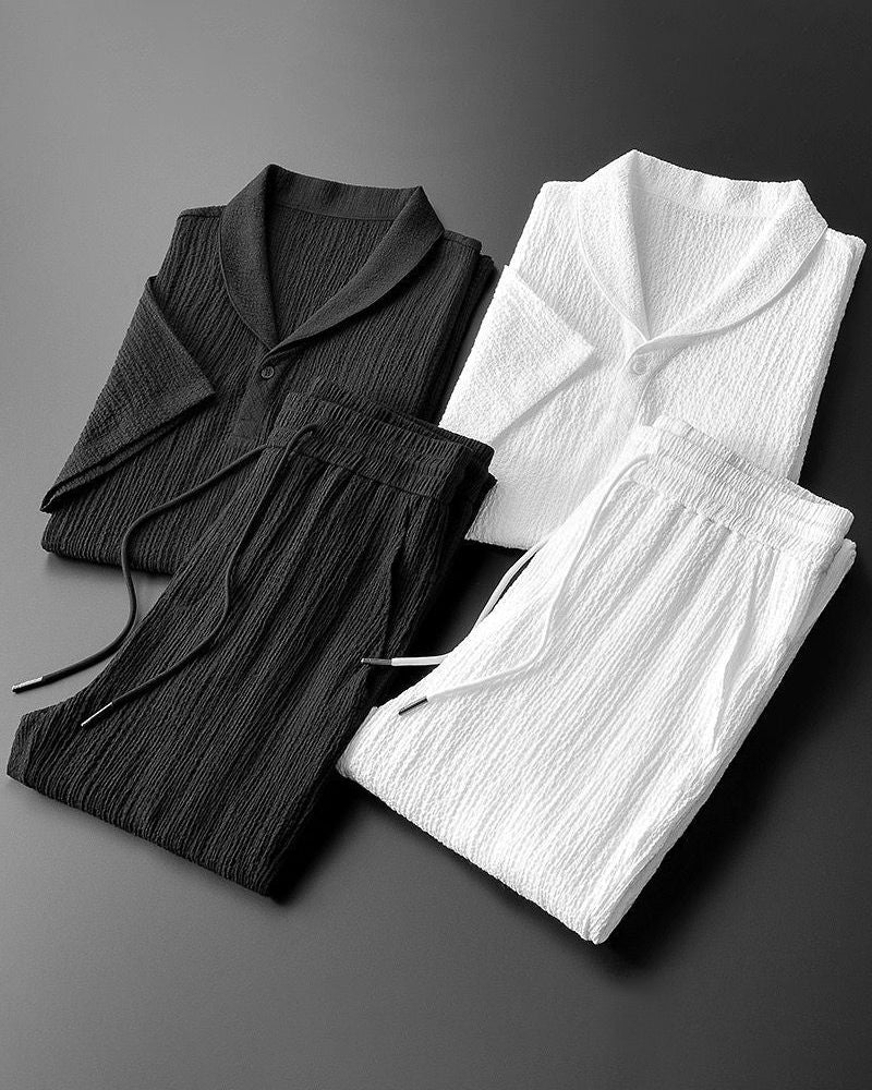 ENSEMBLE POLO ET PANTALON EN COTON CARMONT