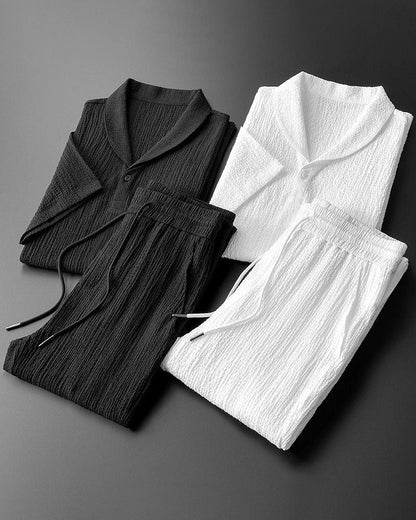ENSEMBLE POLO ET PANTALON EN COTON CARMONT